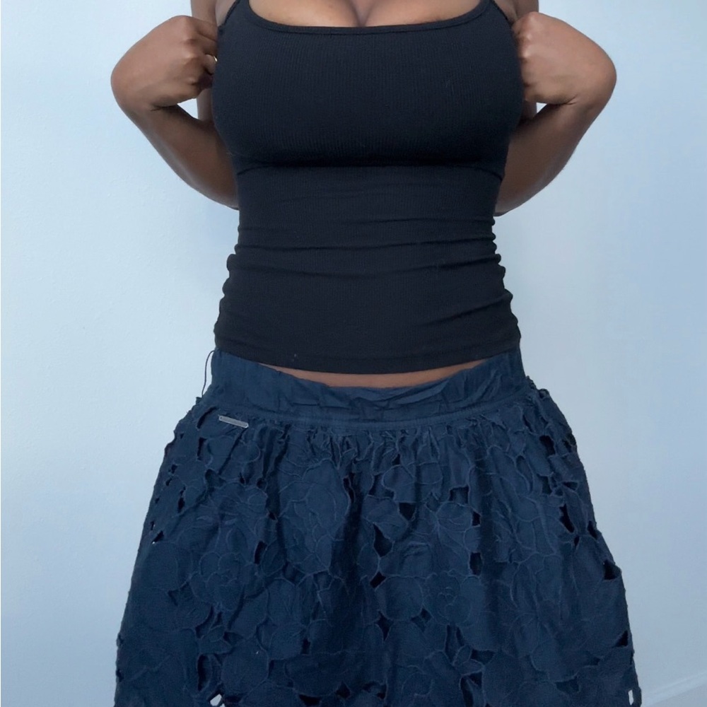 Abercrombie & Fitch Navy Floral Mini Skirt